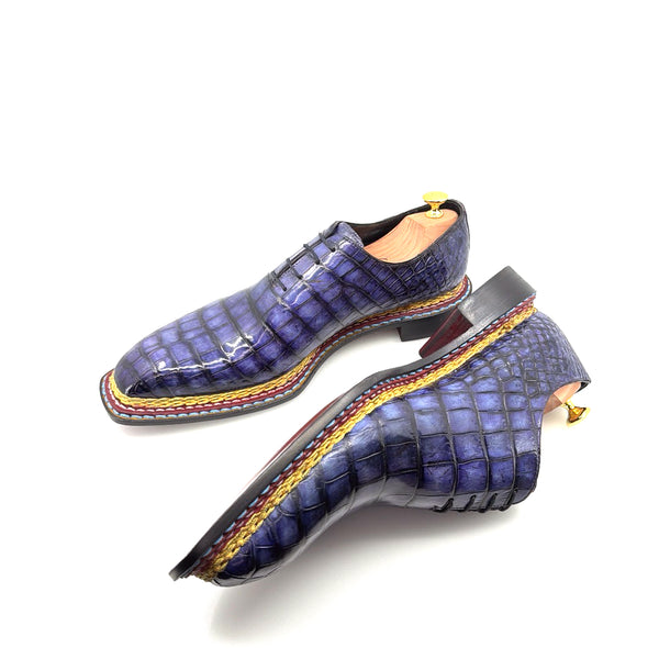 Maurice Custom Ghost Alligator Oxford - Purple Ocean