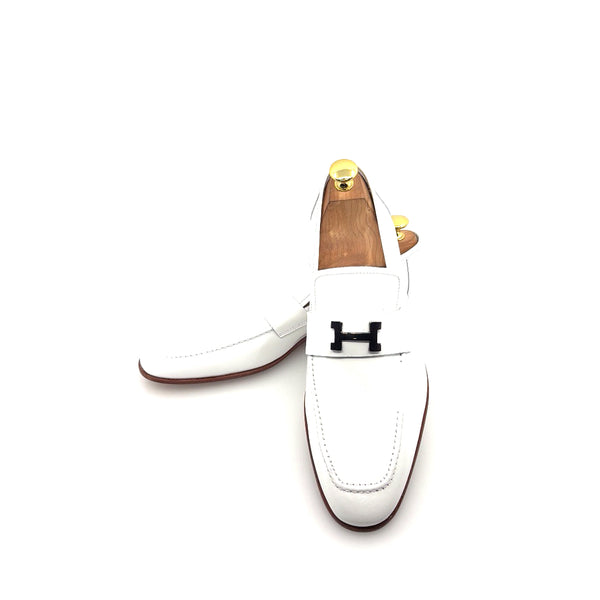 C Collection Patent Leather H Loafer - White