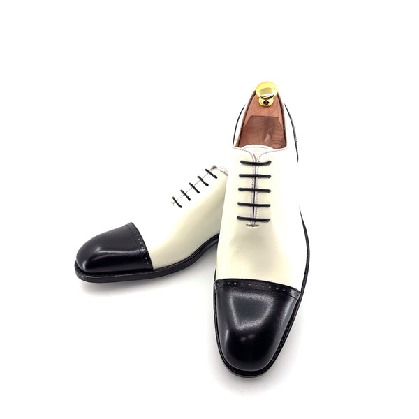 Ugo Vasare Anthony Calfskin Oxford - Black/Bone