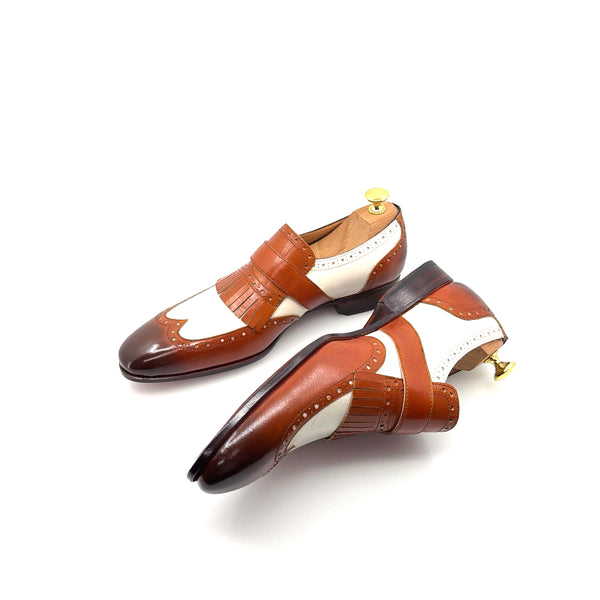 Ugo Vasare Calfskin Loafer - Camel/Cream