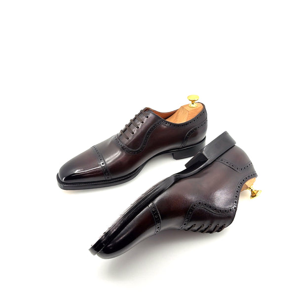 Maurice Leather Lace-Up Oxford - Dark/Brown