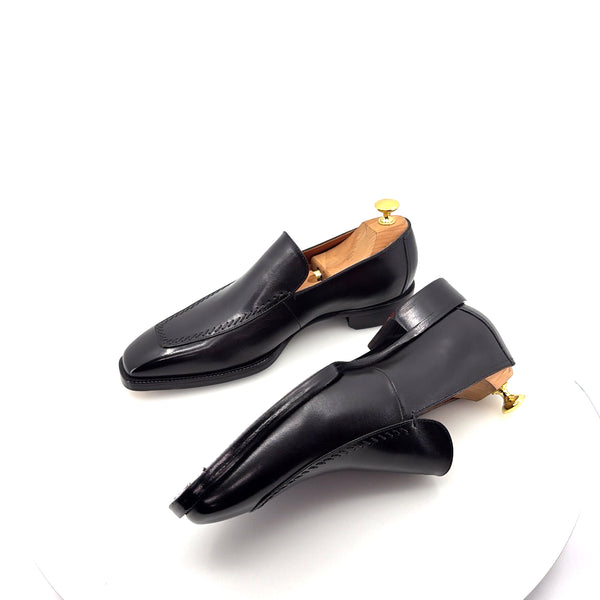 Maurice Leather Venetian Loafer - Black