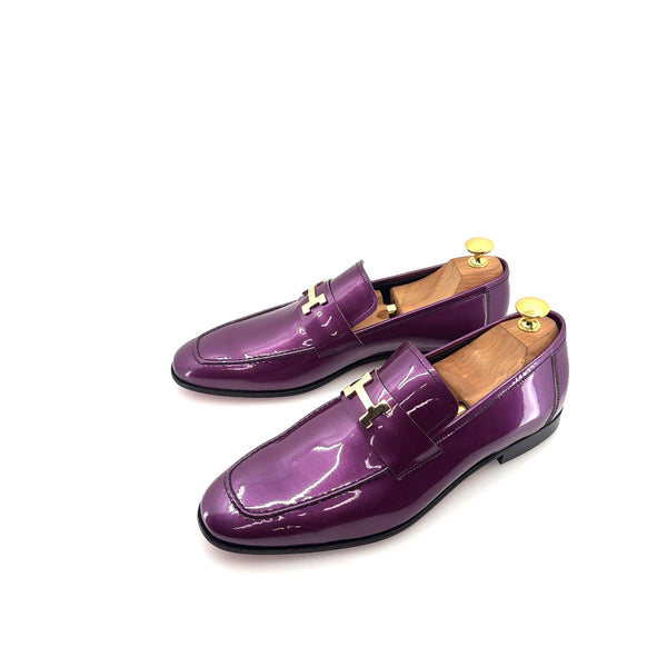 C Collection Patent Leather H Loafer - Purple