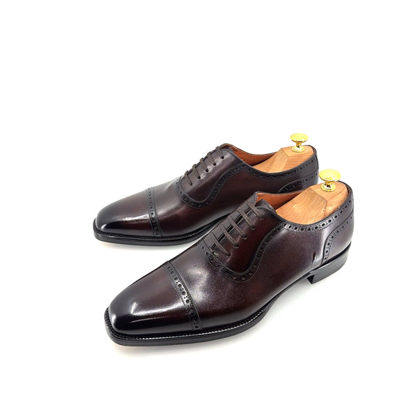 Maurice Leather Lace-Up Oxford - Dark/Brown