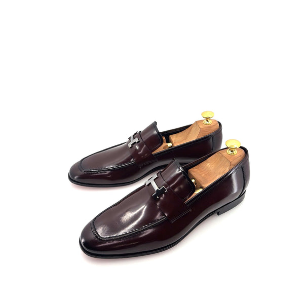 C Collection Nappa Leather H Loafer - Burgundy