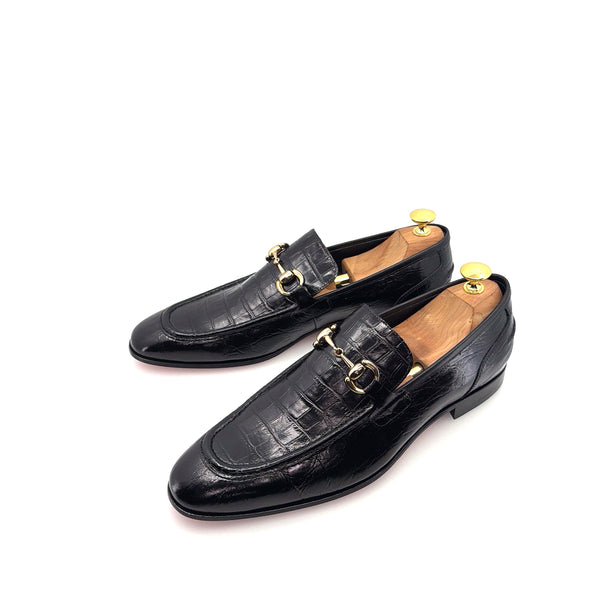 C Collection Leather Loafer - Black