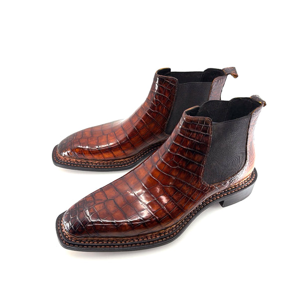 Maurice New York Custom Alligator Boot - Chocolate