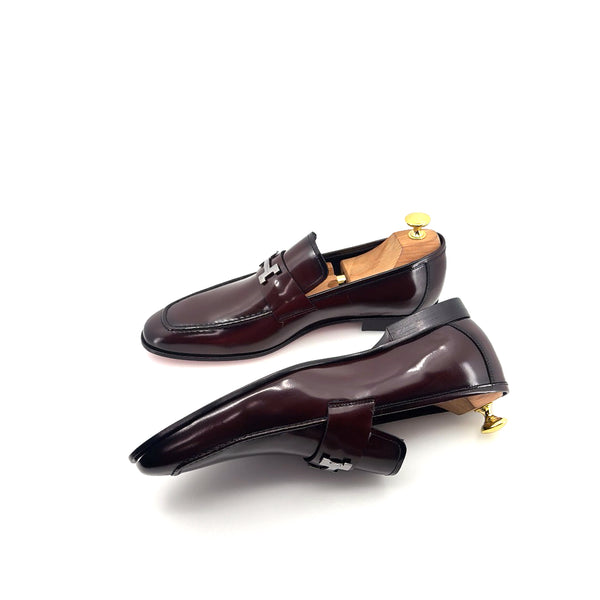 C Collection Nappa Leather H Loafer - Burgundy