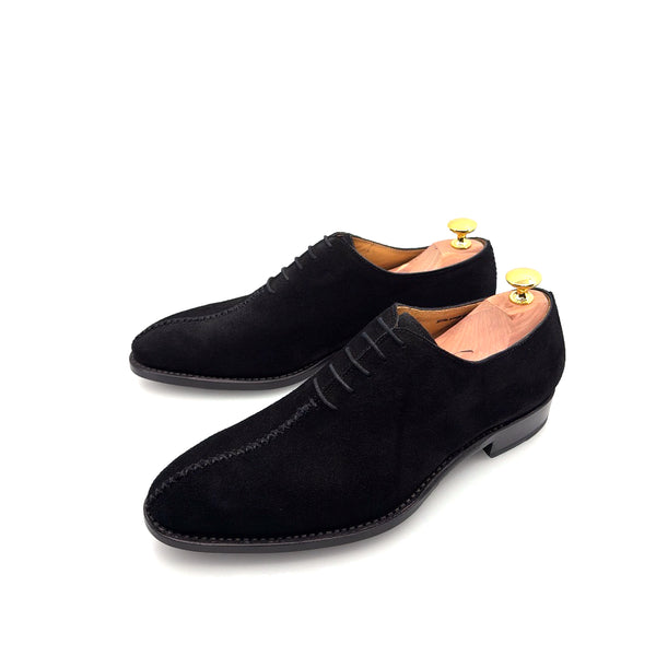 Ugo Vasare "Derrick" Suede Lace-Up Oxford Black