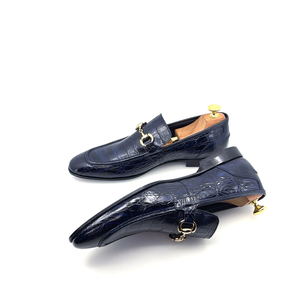 C Collection Leather Loafer - Navy