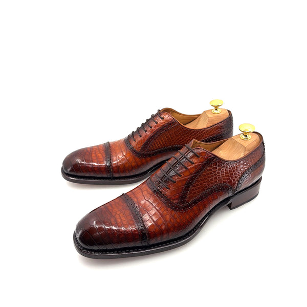 Ugo Vasare Alligator Oxford - Camel