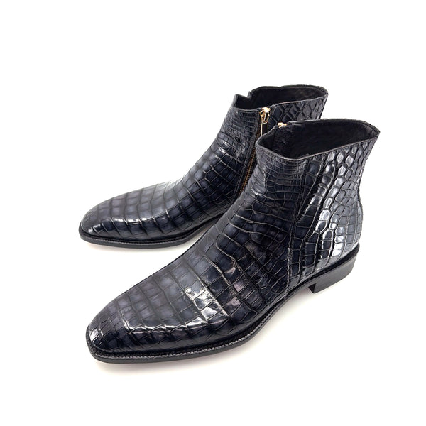 Maurice Custom Alligator Horse Heels Collab With Mr. Lewis - Dark Gray