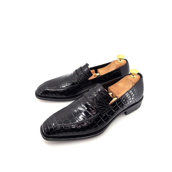 Maurice Custom Made Mirage Alligator Loafer - Black
