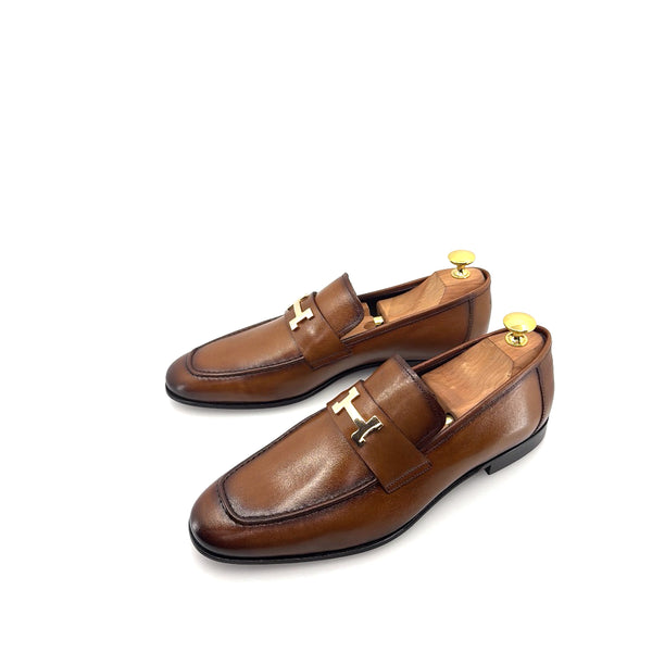 C Collection Nappa Leather H Loafer - Brown