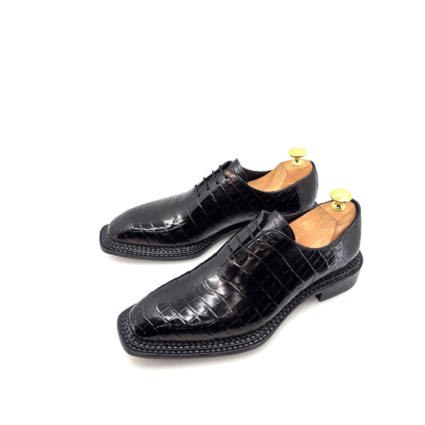 Maurice Philadelphia Custom Made Alligator Oxford - Black