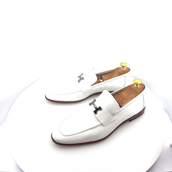 C Collection Patent Leather H Loafer - White