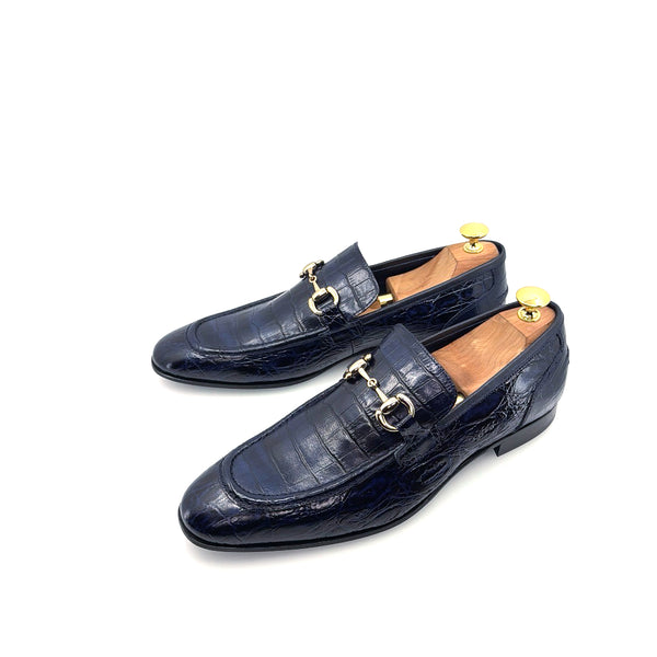 C Collection Leather Loafer - Navy