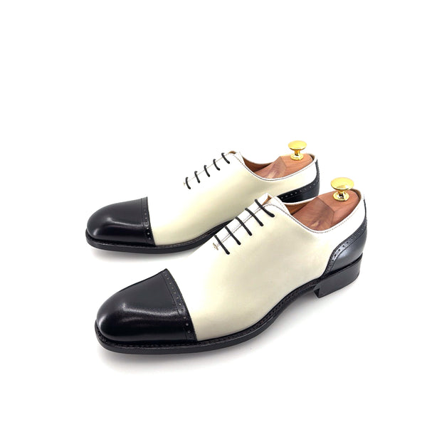 Ugo Vasare Anthony Calfskin Oxford - Black/Bone