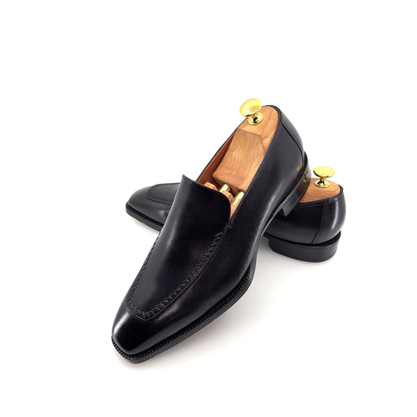 Maurice Leather Venetian Loafer - Black