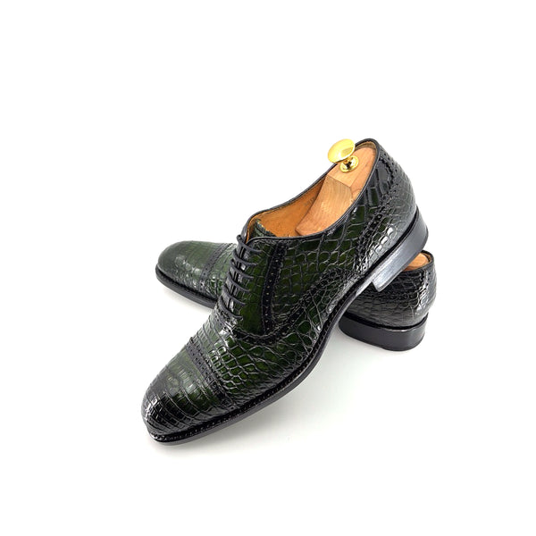 Ugo Vasare Alligator Oxford - Green