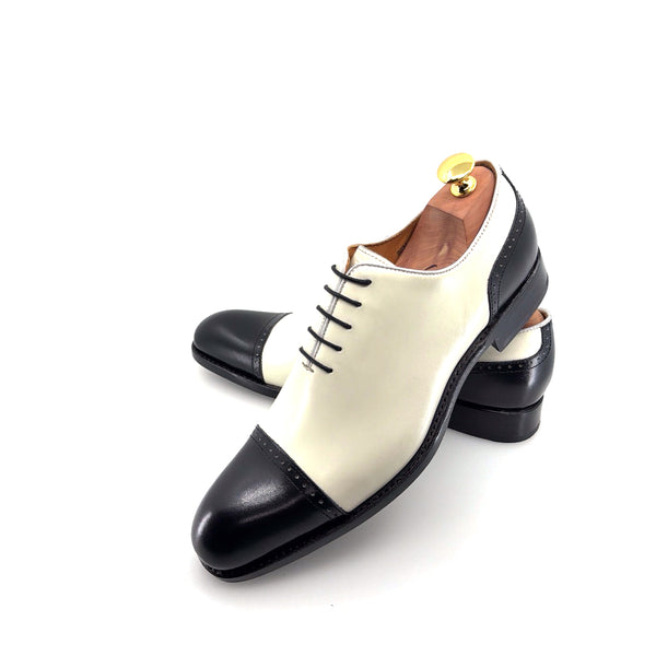 Ugo Vasare Anthony Calfskin Oxford - Black/Bone