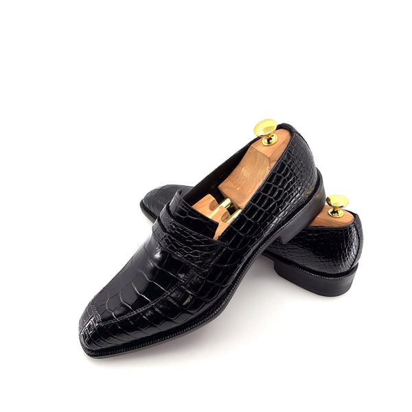 Maurice Custom Made Mirage Alligator Loafer - Black