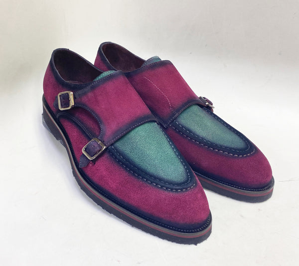 C Collection Suede Belt - Burgundy