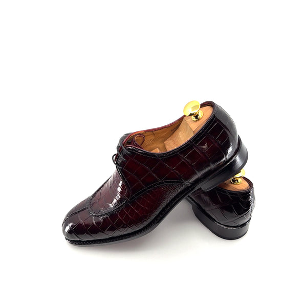 Ugo Vasare Jayden Alligator Shoe - Burgundy