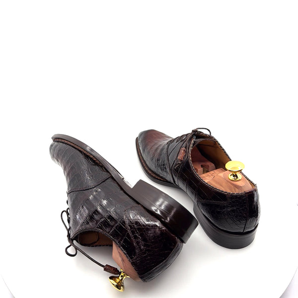 Mezlan Crocodile Oxford - Sport/Brown