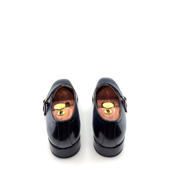 Ugo Vasare Monkstrap Calfskin Shoe - Navy