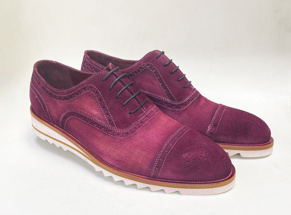 C Collection Suede Belt - Burgundy