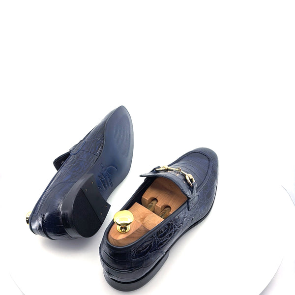 C Collection Leather Loafer - Navy