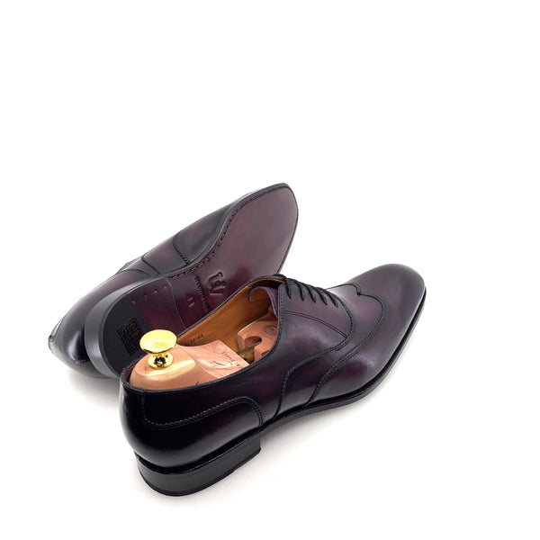 Ugo Vasare Leather Wingtip Oxford - Purple