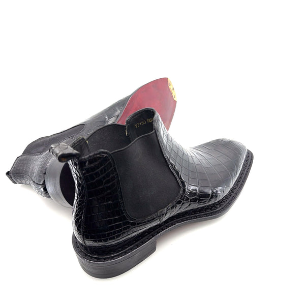 Maurice Custom Alligator Boot Collab with Mr. Maximoff - Black