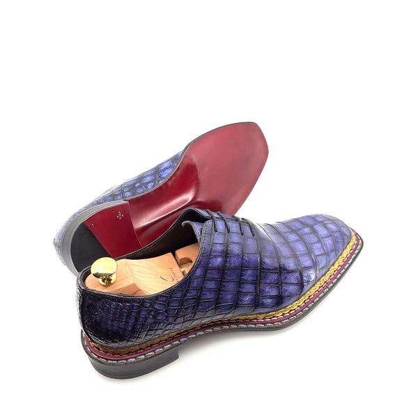 Maurice Custom Ghost Alligator Oxford - Purple Ocean