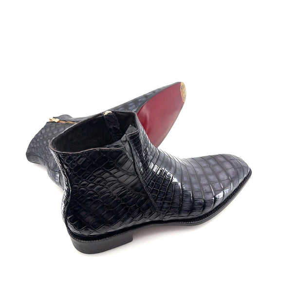 Maurice Custom Alligator Horse Heels Collab With Mr. Lewis - Dark Gray