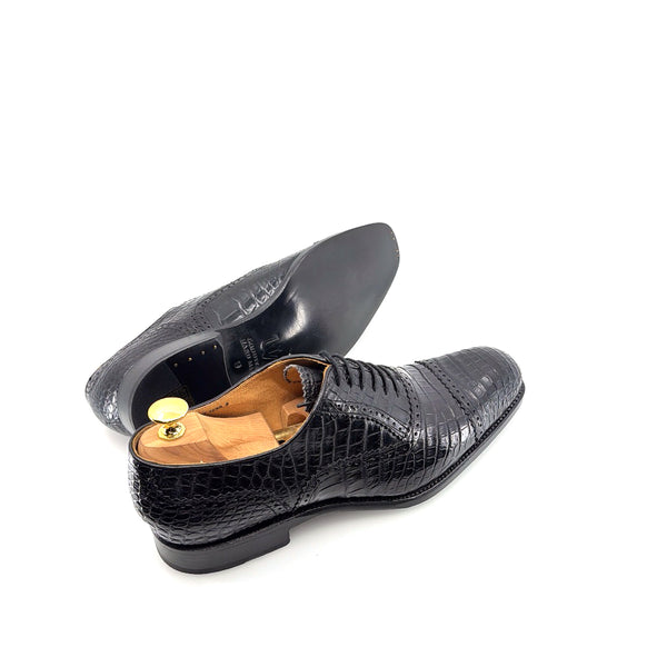 Ugo Vasare Alligator Oxford - Black