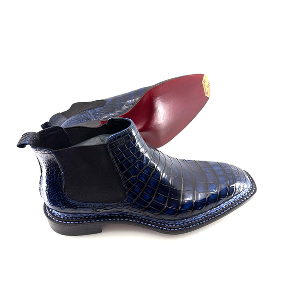 Maurice New York Custom Alligator Boot - Deep Ocean