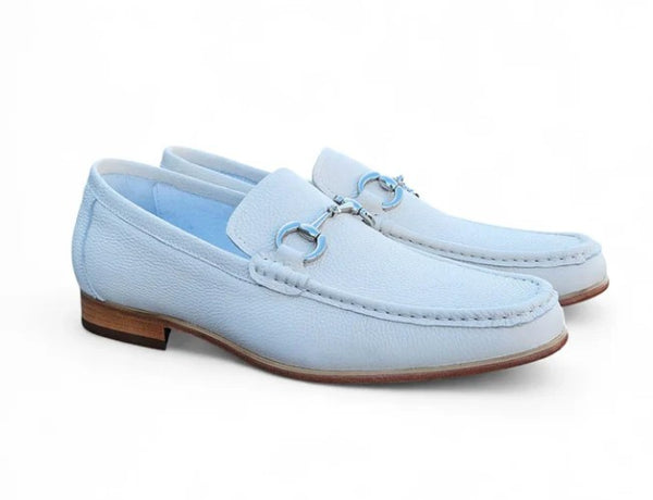 Carrucci Leather Loafer - Bone