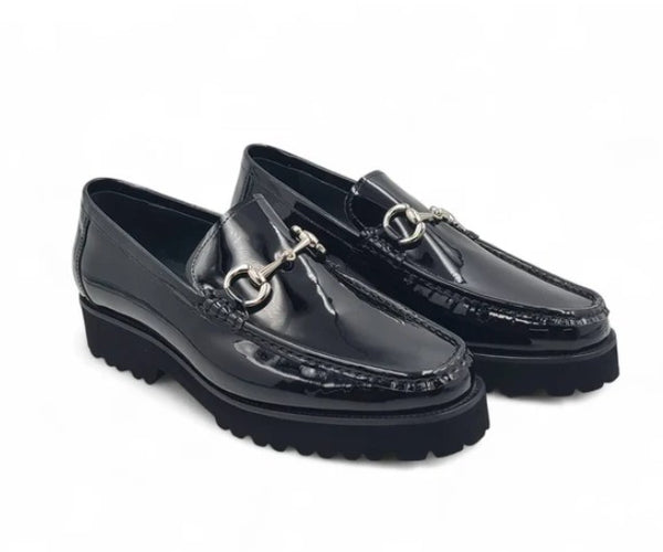 Carrucci Patent Leather Loafer - Black