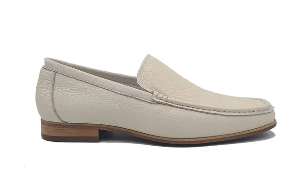 Carrucci Leather Loafer - Bone