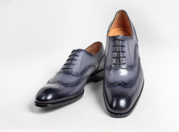 Ugo Vasare Leather Wingtip Oxford - Grey