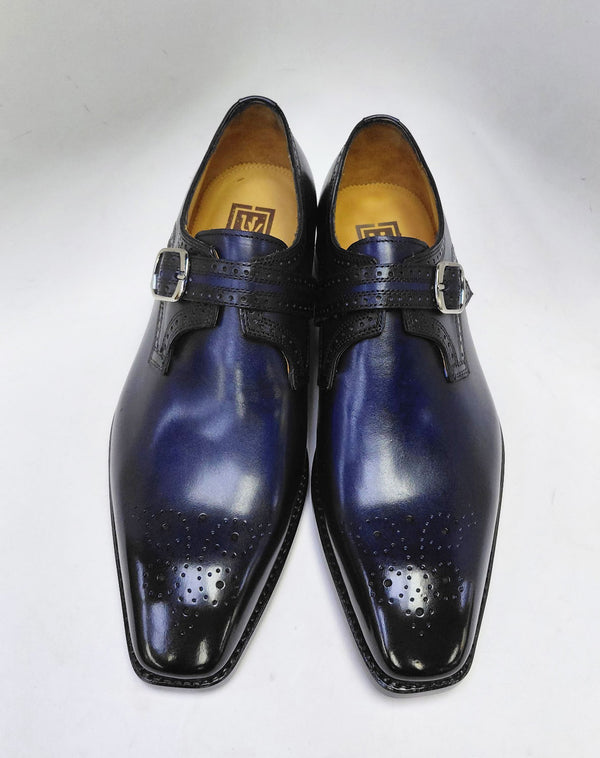 Ugo Vasare New Eric Leather Monkstrap - Blue