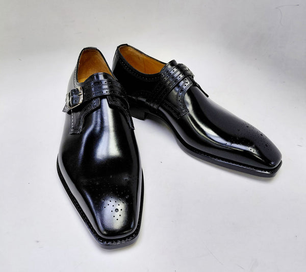 Ugo Vasare New Eric Leather Monkstrap - Black