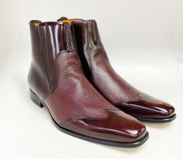 Mezlan Deerskin Boot - Burgundy
