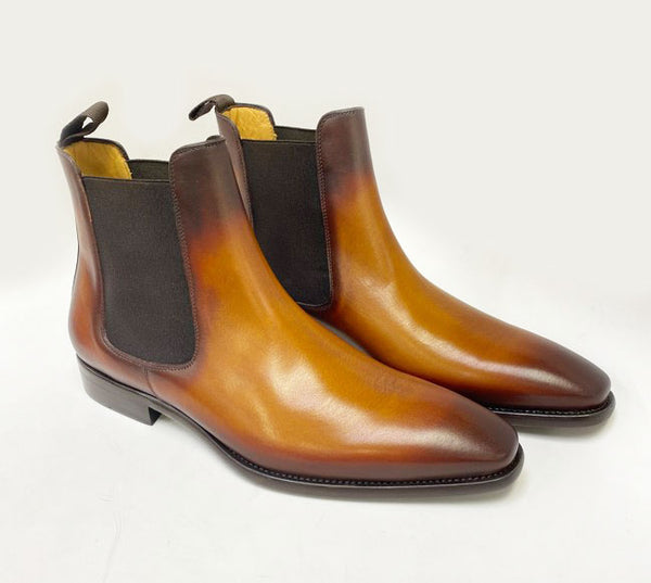 Mezlan Calfskin Boot - Cognac