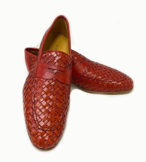 Mezlan Solomeo Woven Loafer  - Red