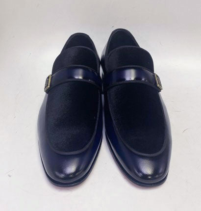 C Collection Patent Leather Belt - Navy