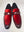 C Collection Leather/Velvet Belt - Red