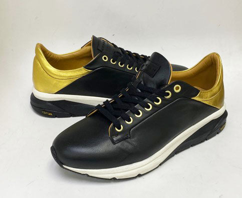 Mezlan Shoes Leather Sneaker - Black/Gold